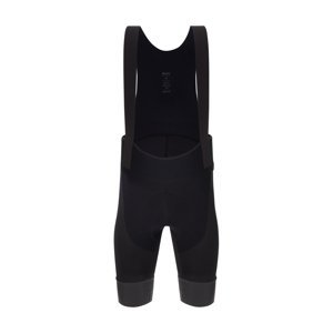 SANTINI Cyklistické nohavice krátke s trakmi - ADAPT SHELL - čierna