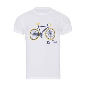 NU. BY HOLOKOLO Cyklistické tričko s krátkym rukávom - LE TOUR LEMON II. - biela M