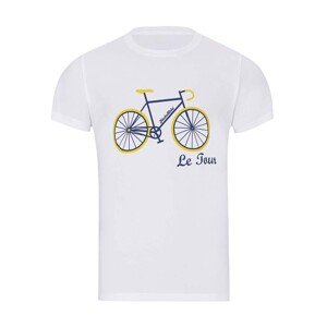 NU. BY HOLOKOLO Cyklistické tričko s krátkym rukávom - LE TOUR LEMON II. - biela S