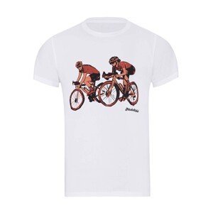 NU. BY HOLOKOLO Cyklistické tričko s krátkym rukávom - JUST US - biela S