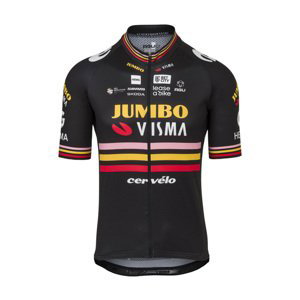 AGU Cyklistický dres s krátkym rukávom - JUMBO-VISMA TRIPLE VICTORY 2023 - čierna