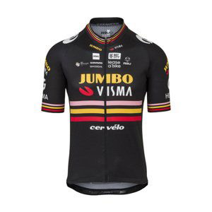 AGU Cyklistický dres s krátkym rukávom - JUMBO-VISMA TRIPLE VICTORY 2023 - čierna L