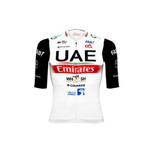 PISSEI Cyklistický dres s krátkym rukávom - UAE TEAM EMIRATES OFFICIAL 2024 - biela/červená/čierna 3XL
