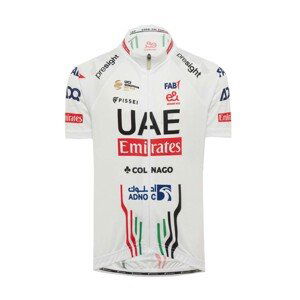 PISSEI Cyklistický dres s krátkym rukávom - UAE TEAM EMIRATES 2024 KIDS - biela/červená/čierna 14Y