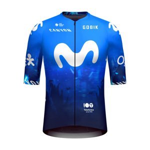 GOBIK Cyklistický dres s krátkym rukávom - INFINITY MOVISTAR TEAM 2024 - modrá/biela XL