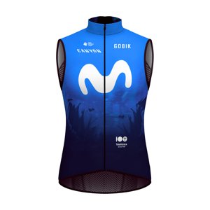 GOBIK Cyklistická vesta - PLUS 2.0 MOVISTAR TEAM 2024 - modrá/biela M