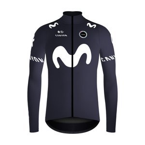 GOBIK Cyklistická zateplená bunda - ENVY MOVISTAR TEAM 2024 - modrá/biela L