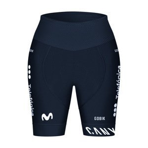 GOBIK Cyklistické nohavice krátke bez trakov - LIMITED K9 MOVISTAR TEAM 2024 LADY - modrá/biela XL