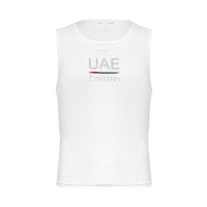 PISSEI Cyklistické tričko bez rukávov - UAE TEAM EMIRATES 23 - biela M-L