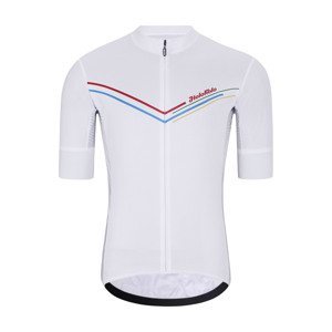 HOLOKOLO Cyklistický dres s krátkym rukávom - LEVEL UP - biela XL