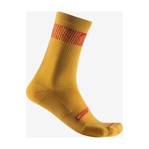 CASTELLI Cyklistické ponožky klasické - UNLIMITED 18 - žltá 44-47