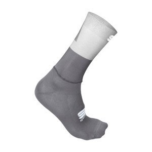 SPORTFUL Cyklistické ponožky klasické - PRO LIGHT - šedá/biela