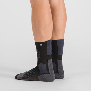 SPORTFUL Cyklistické ponožky klasické - APEX - čierna/šedá S-M