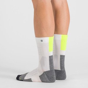 SPORTFUL Cyklistické ponožky klasické - APEX - biela/žltá L-XL
