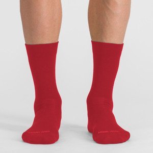 SPORTFUL Cyklistické ponožky klasické - MATCHY WOOL - červená XL