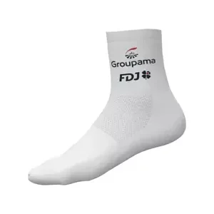 ALÉ Cyklistické ponožky klasické - GROUPAMA FDJ 2024 - biela S