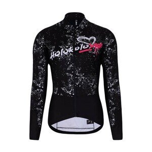 HOLOKOLO Cyklistická zateplená bunda - GRAFFITI LADY - čierna XL