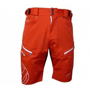 HAVEN Cyklistické nohavice krátke bez trakov - NAVAHO SLIMFIT - biela/červená 3XL