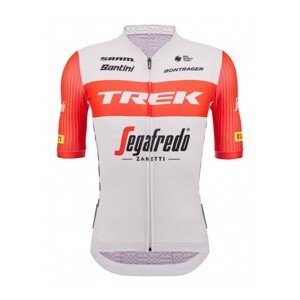SANTINI Cyklistický dres s krátkym rukávom - TREK SEGAFREDO 2022 ORIGINAL - biela/červená XL