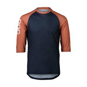 POC Cyklistický dres s krátkym rukávom - MTB PURE 3/4 - modrá/oranžová XL