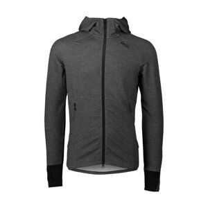 POC Cyklistická mikina - MERINO ZIP HOOD - šedá XS