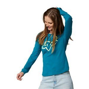 FOX Cyklistické tričko s dlhým rukávom - BOUNDARY LADY - modrá