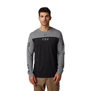 FOX Cyklistické tričko s dlhým rukávom - EFEKT - šedá/čierna XL