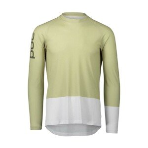 POC Cyklistický dres s dlhým rukávom letný - MTB PURE - biela/zelená 2XL