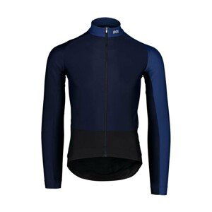 POC Cyklistický dres s dlhým rukávom zimný - ESSENTIAL ROAD MID - čierna/modrá 2XL