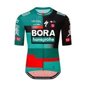 LE COL Cyklistický dres s krátkym rukávom - BORA HANSGROHE 2023 SPORT REPLICA - zelená/červená/čierna 2XL