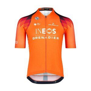 BIORACER Cyklistický dres s krátkym rukávom - INEOS GRENADIERS 2023 ICON TRAINING - modrá/oranžová S