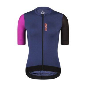 MONTON Cyklistický dres s krátkym rukávom - TRAVELER EVO LADY - čierna/modrá/fialová