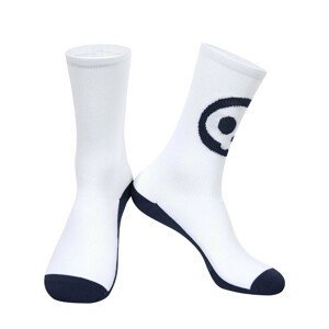 MONTON Cyklistické ponožky klasické - SKULL LADY - biela/modrá
