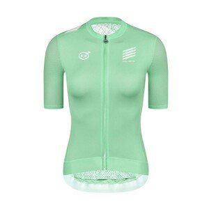 MONTON Cyklistický dres s krátkym rukávom - SKULL III LADY - zelená/biela XS