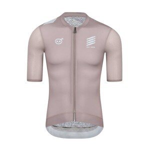 MONTON Cyklistický dres s krátkym rukávom - SKULL III - biela/ružová M
