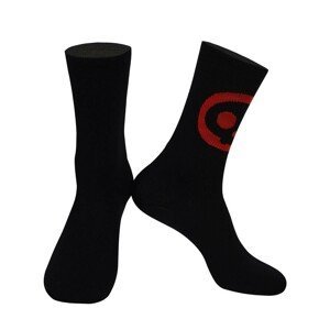 MONTON Cyklistické ponožky klasické - SKULL LADY - čierna/červená