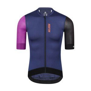 MONTON Cyklistický dres s krátkym rukávom - TRAVELER EVO - fialová/modrá/čierna S