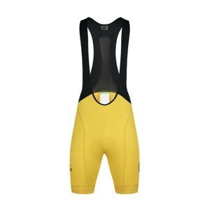 MONTON Cyklistické nohavice krátke s trakmi - SKULL - žltá L