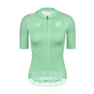 MONTON Cyklistický dres s krátkym rukávom - SKULL III LADY - zelená/biela S