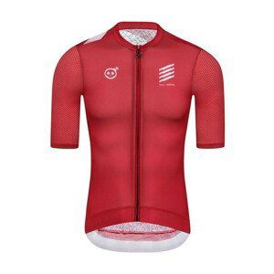 MONTON Cyklistický dres s krátkym rukávom - SKULL III - biela/červená L