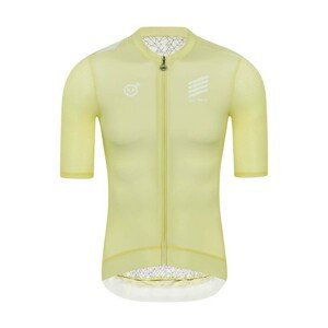 MONTON Cyklistický dres s krátkym rukávom - SKULL III - žltá/biela S