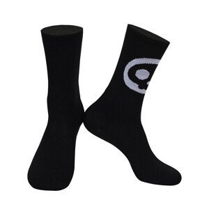 MONTON Cyklistické ponožky klasické - SKULL - čierna