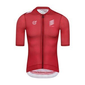 MONTON Cyklistický dres s krátkym rukávom - SKULL III - červená/biela M