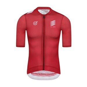 MONTON Cyklistický dres s krátkym rukávom - SKULL III - červená/biela 2XL
