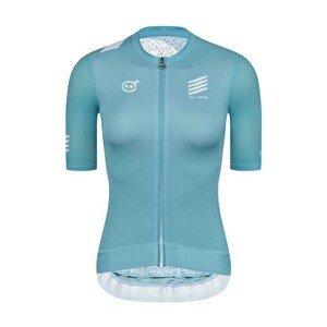 MONTON Cyklistický dres s krátkym rukávom - SKULL III LADY - biela/modrá XS
