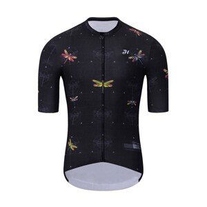 HOLOKOLO Cyklistický dres s krátkym rukávom - DRAGONFLIES ELITE - čierna XS