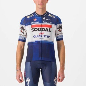 CASTELLI Cyklistický dres s krátkym rukávom - QUICK-STEP 2023 - biela/modrá L