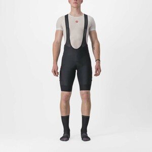 CASTELLI Cyklistické nohavice krátke s trakmi - UNLIMITED CARGO - čierna L