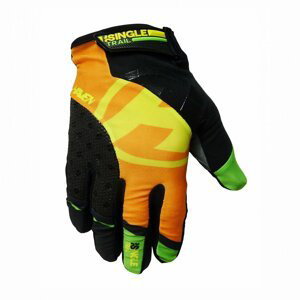 HAVEN Cyklistické rukavice dlhoprsté - SINGLETRAIL LONG - čierna/oranžová M