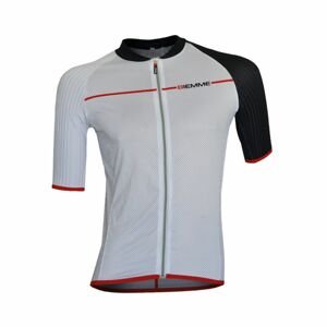 BIEMME Cyklistický dres s krátkym rukávom - PURE SPEED - čierna/biela S